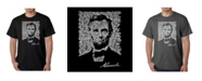 LA Pop Art Mens Word Art T-Shirt - Abraham Lincoln